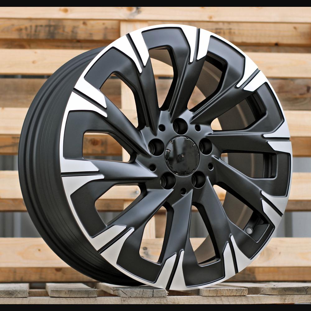Wheel R18x7.5J  5X112  ET  52  66.5  IN3519F  (FBX445)  Black Polished Half Matt (MBHM)  For MER  (K8+P1)  (HYBRID FORGED V-Class/Vito (max 1075kg))