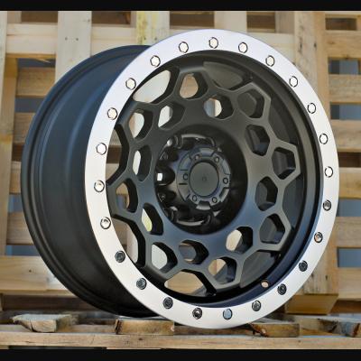 Wheel R17x8.5J  6X139.7  ET  0  110.1  JT240  Black Matt+Polished Lip (BMPL)  For 4X4  (K3)  (MB+MACHINE LIP)