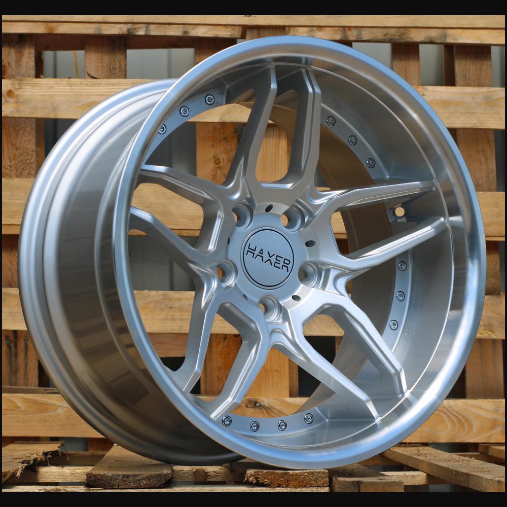 Wheel R18x10J  5X120  ET  15  74.1  SSA01  (HX030)  Silver+Polished Lip (SP)  For HAXER  (Z1+Z2)  (Rear+Front)