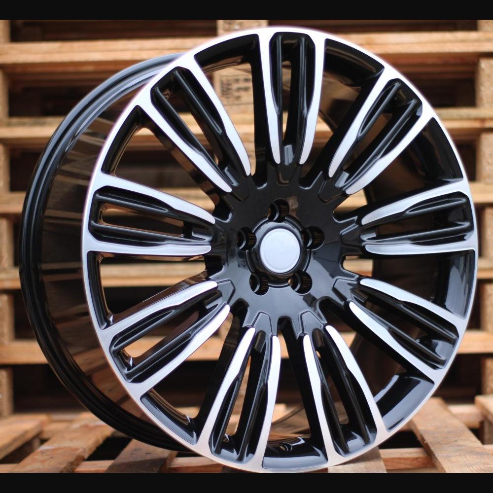 Wheel R22x9.5J  5X120  ET  42.5  72.6  XE136  (FBX207)  Black Polished (MB)  For LAND  (Z6)  (HYBRID FORGED (For M14x1.5J bolts))
