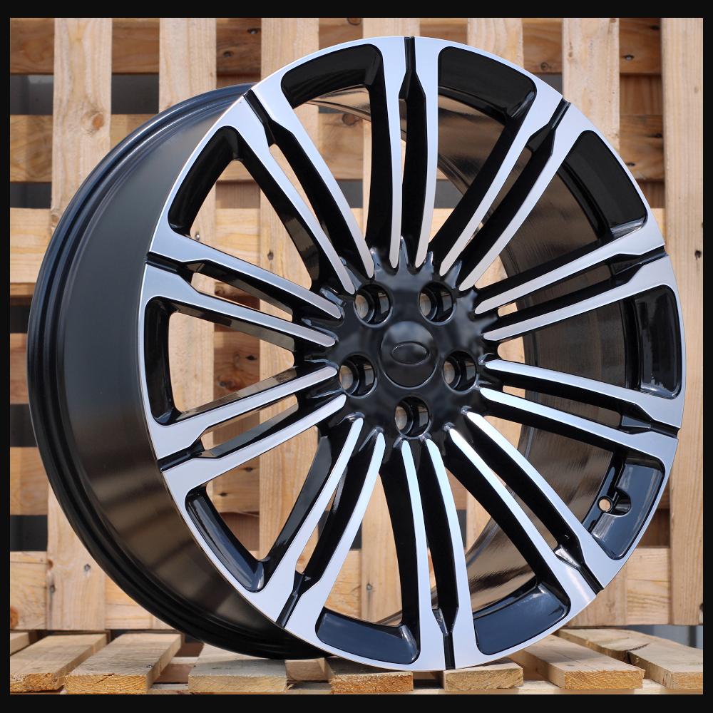 Wheel R23x9.5J  5X120  ET  42.5  72.6  3S1066V  (IN1125V)  Black Polished (MB)  For LAND  (P2)  ((For M14x1.5J bolts))