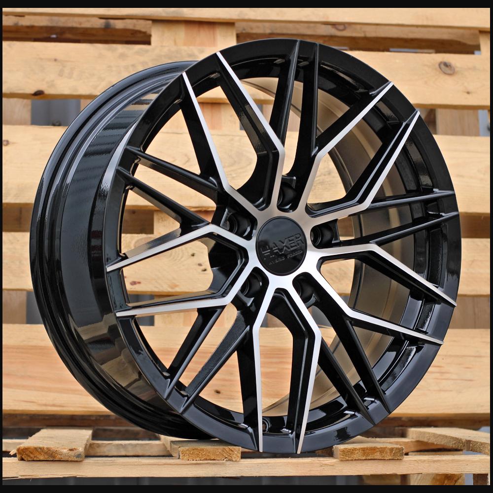 Wheel R17x7.5J  5X112  ET  40  66.5  HX035  (FBX005)  Black Polished (MB)  For HAXER  (Z5)  (HYBRID FORGED)