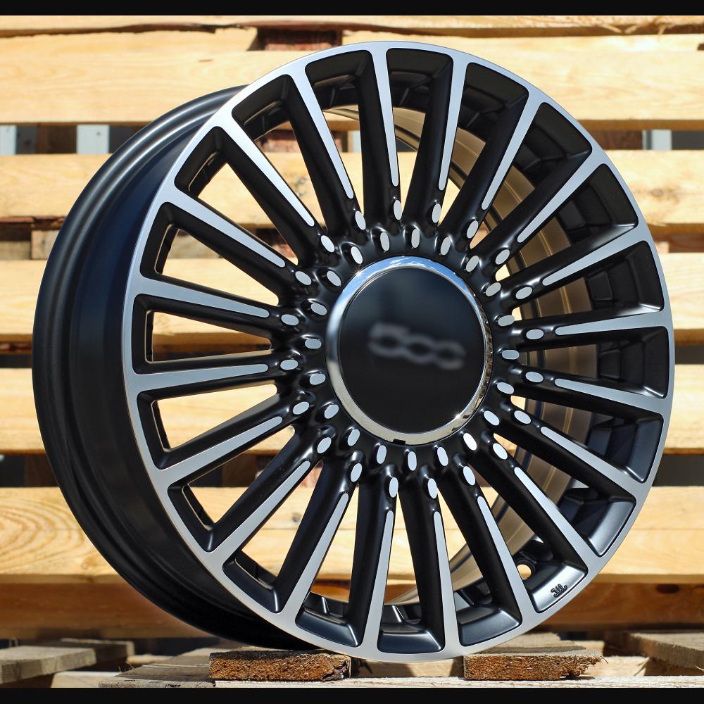 Wheel R16x6.5J  4X98  ET  35  58.1  Y1210  Black Polished (MB)  For FIAT  (P)  (NEW Model 500)