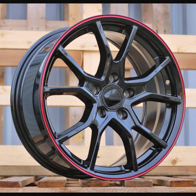 Wheel R18x8J  5X114.3  ET  45  64.1  B1418  (BK5388)  Black+Red Line (BR)  For HOND  (P)