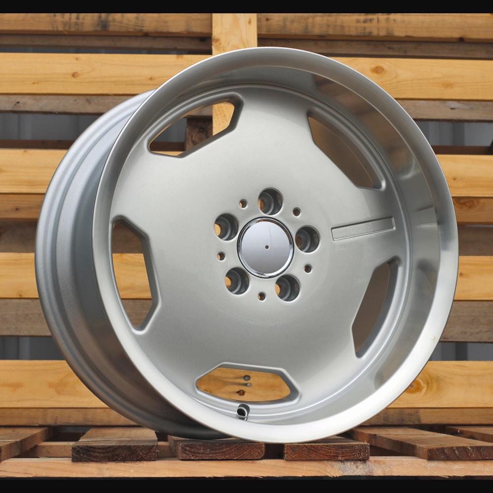 Wheel R17x8J  5X112  ET  35  66.6  BK632  Silver+Polished Lip (SP)  For MER  (R)  (MONOBLOCK Style)