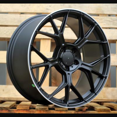 Wheel R20x8.5J  5X112  ET  40  66.5  FBX120  Black Matt+Polished Lip (BMPL)  For MER  (K7)  (HYBRID FORGED Front+Rear)