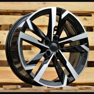 Wheel R20x8.5J  5X112  ET  38  57.1  FBX254  (YF5736)  Black Polished Half Matt (MBHM)  For SKODA  (M)  (HYBRID FORGED)