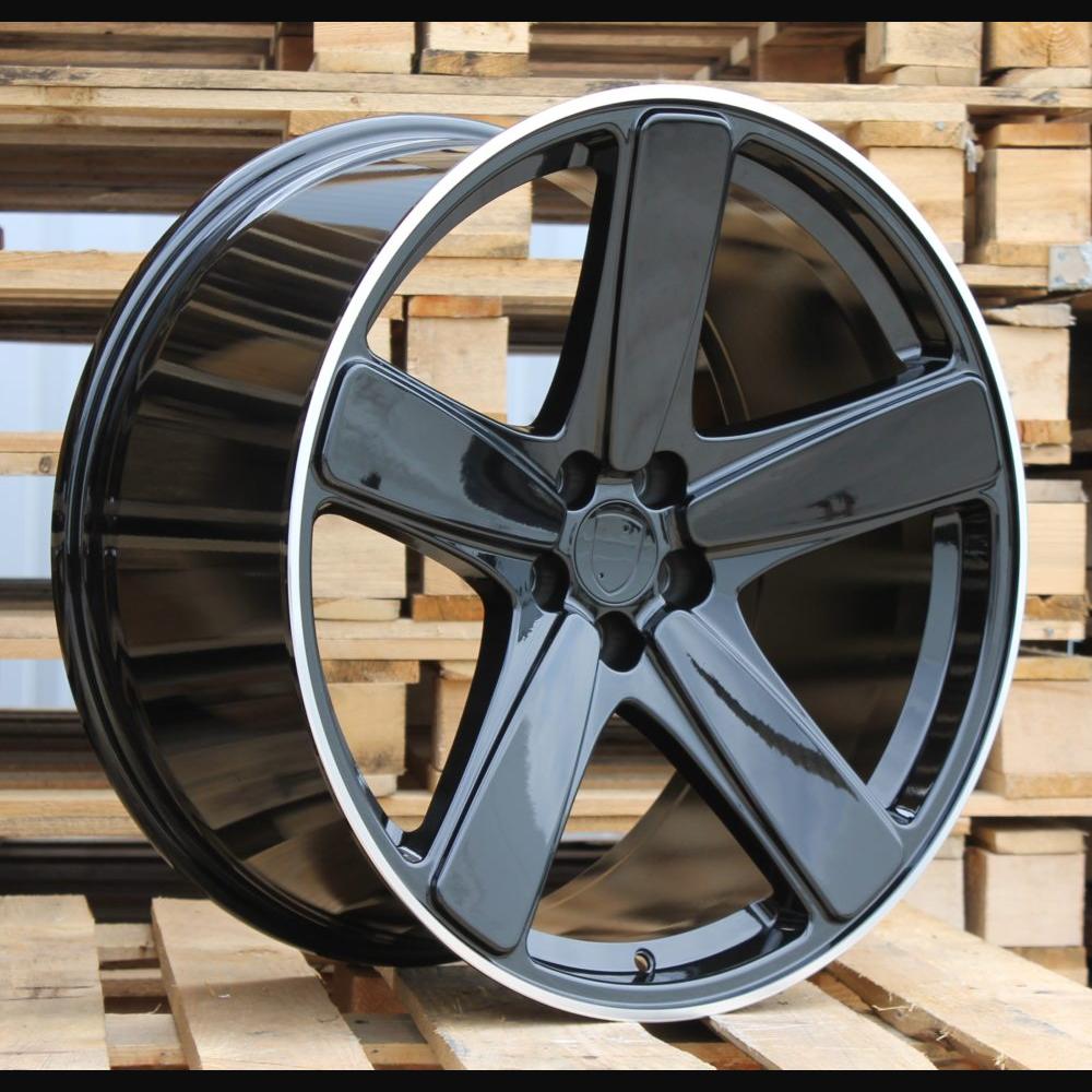 Wheel R20x10J  5X112  ET  19  66.5  FE023  (BK5513)  Black+Polished Lip (BLPL)  For PORCH  (K4+K2)  (Rear+Front)