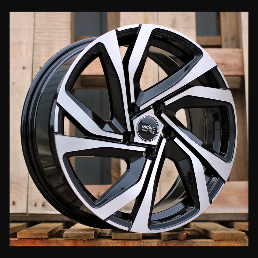 Wheel R15x6J  5X112  ET  45  66.6  B5762  Black Polished (MB)  For RACIN  (R)