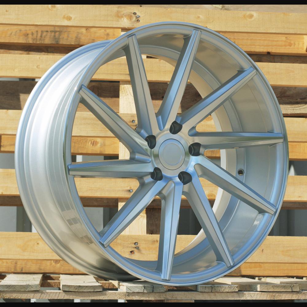 Wheel R19x9.5J  5X120  ET  38  72.6  B1058  Machined Silver (MS)  For RACIN  (P1)  (LEFT SIDE (Style Vossen))
