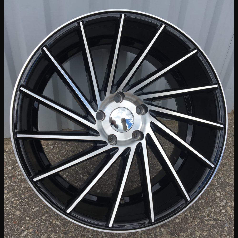 Wheel R19x9.5J  5X120  ET  38  72.6  LU589  (M7R)  Black Polished (MB)  For RACIN  (K7)  ((AKC 60 Eur) Style Vossen (Right side))