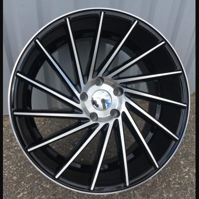 Wheel R19x9.5J  5X120  ET  38  72.6  LU589  (M7R)  Black Polished (MB)  For RACIN  (K7)  ((AKC 60 Eur) Style Vossen (Right side))