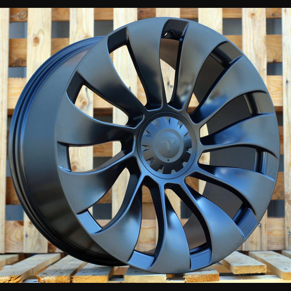 Wheel R21x9.5J  5X114.3  ET  40  64.1  YS214  (BY1798)  Black Half Matt (BLHM)  For TESLA  (P)  (Model Y (Rear+Front))