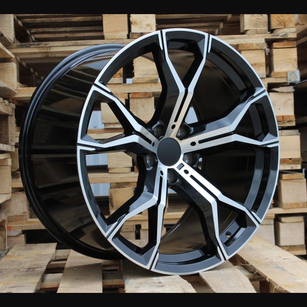 Wheel R22x11J  5X120  ET  37  74.1  B5498  (IN5497)  Black Polished (MB)  For BMW  (K7)  (Rear+Front)