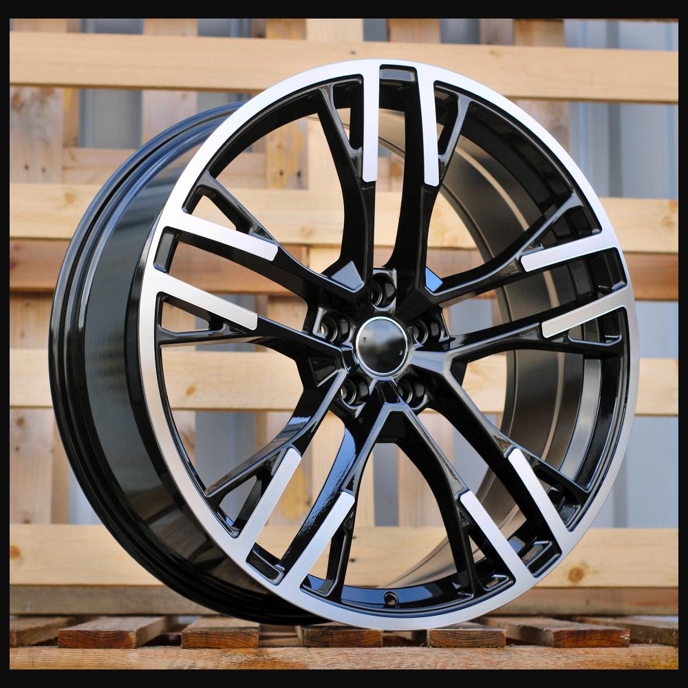 Wheel R20x8.5J  5X112  ET  34  66.5  F726  (FA726)  Black Polished (MB)  For AUD  (Z6)  (HYBRID FORGED)