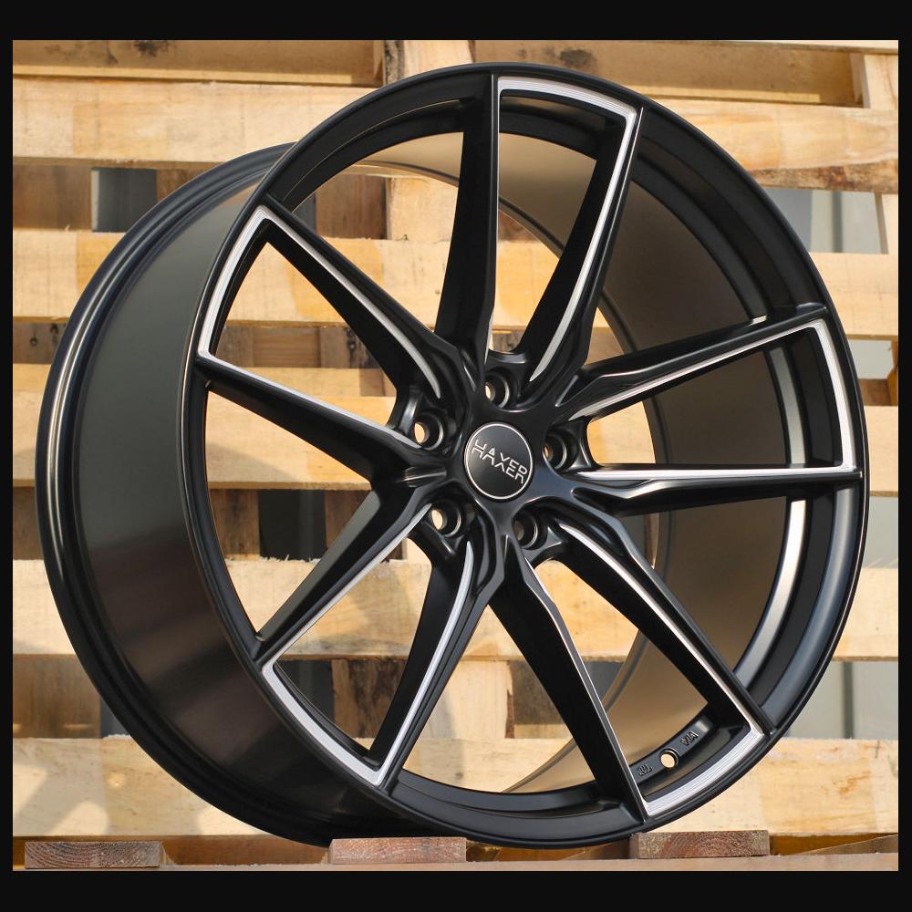 Wheel R20x8.5J  5X112  ET  40  66.6  HX045  Black Half Matt (BLHM)  For HAXER  (Z1)  (Milling)