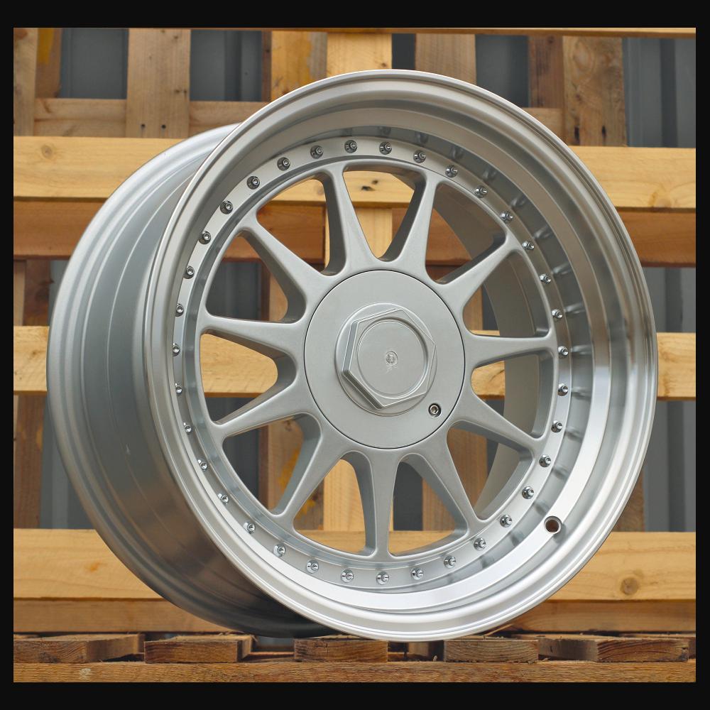 Wheel R17x8.5J  4X100  ET  20  57.1  7962F  Silver+Polished Lip (SP)  For RACIN  (Z3+P2)  (HARTGE Style)