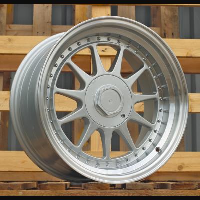 Wheel R17x8.5J  4X100  ET  20  57.1  7962F  Silver+Polished Lip (SP)  For RACIN  (Z3+P2)  (HARTGE Style)