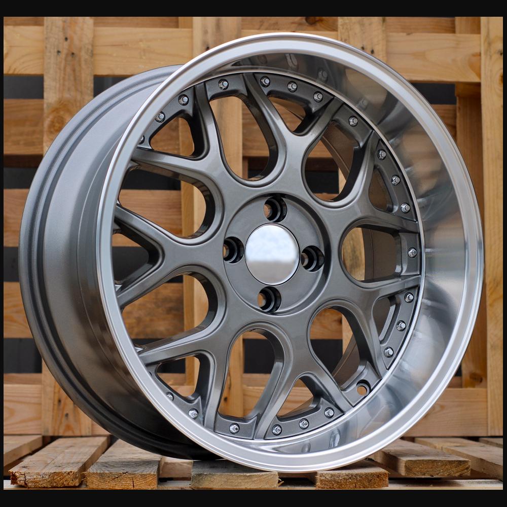 Wheel R16x7J  3X112  ET  30  57.1  FR762  Gun Metal+Polished Lip (GMPL)  For SMART  (R)  (BRABUS Style (AKC 55 Eur)Front+Rear)