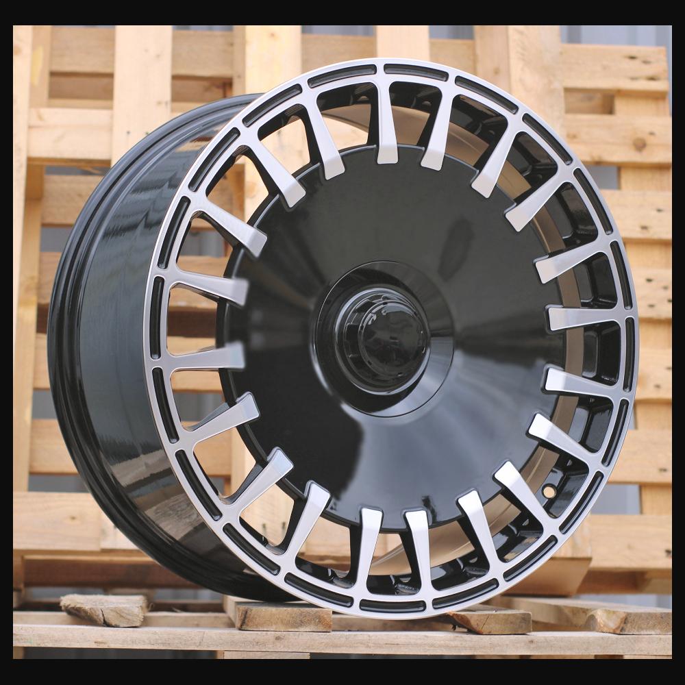 Wheel R19x8.5J  5X112  ET  36  66.6  I0343  (3S189)  Black Polished (MB)  For MER  (K4+P)  (HYBRID FORGED Brabus Style Rear+Front)