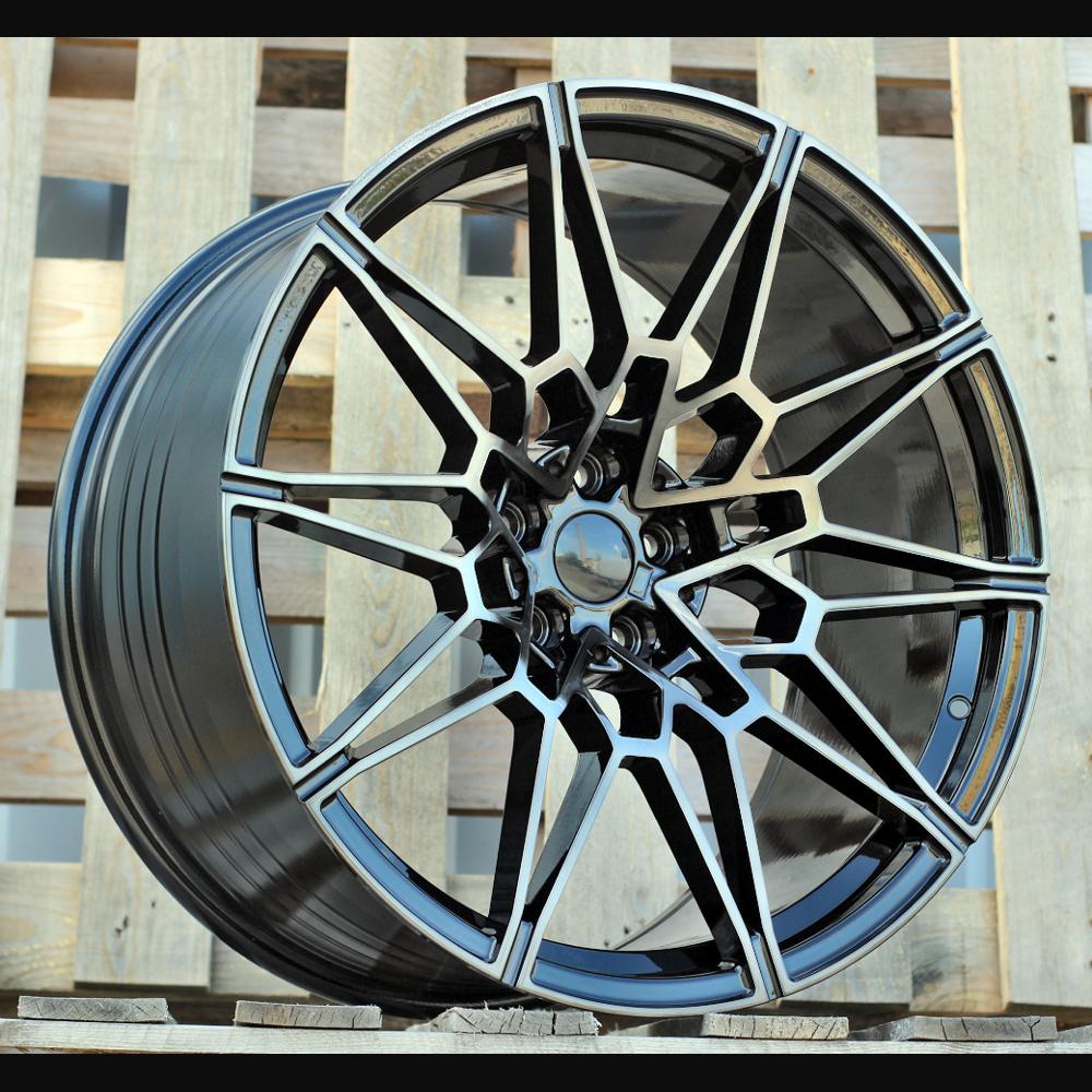 Wheel R21x10.5J  5X112  ET  20  66.6  IN3650F  Black+Tinted Face (BLTF)  For BMW  (M)  (HYBRID FORGED Front R20+Rear R21 (BMW M-Competition (M3 G80/G81 LCI/M4 G82/G83 LCI))
