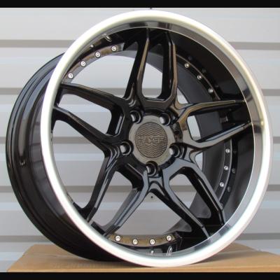 Wheel R18x10J  5X120  ET  15  74.1  SSA01  (HX030)  Black+Polished Lip (BLPL)  For HAXER  (Z2+P)  (Rear+Front)