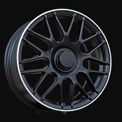 Felge R17x7.5J  5X112  ET  35  66.5  B1268  (H3368F)  Black+Polished Lip (BLPL)  For MER  (Z3)  (HYBRID FORGED)