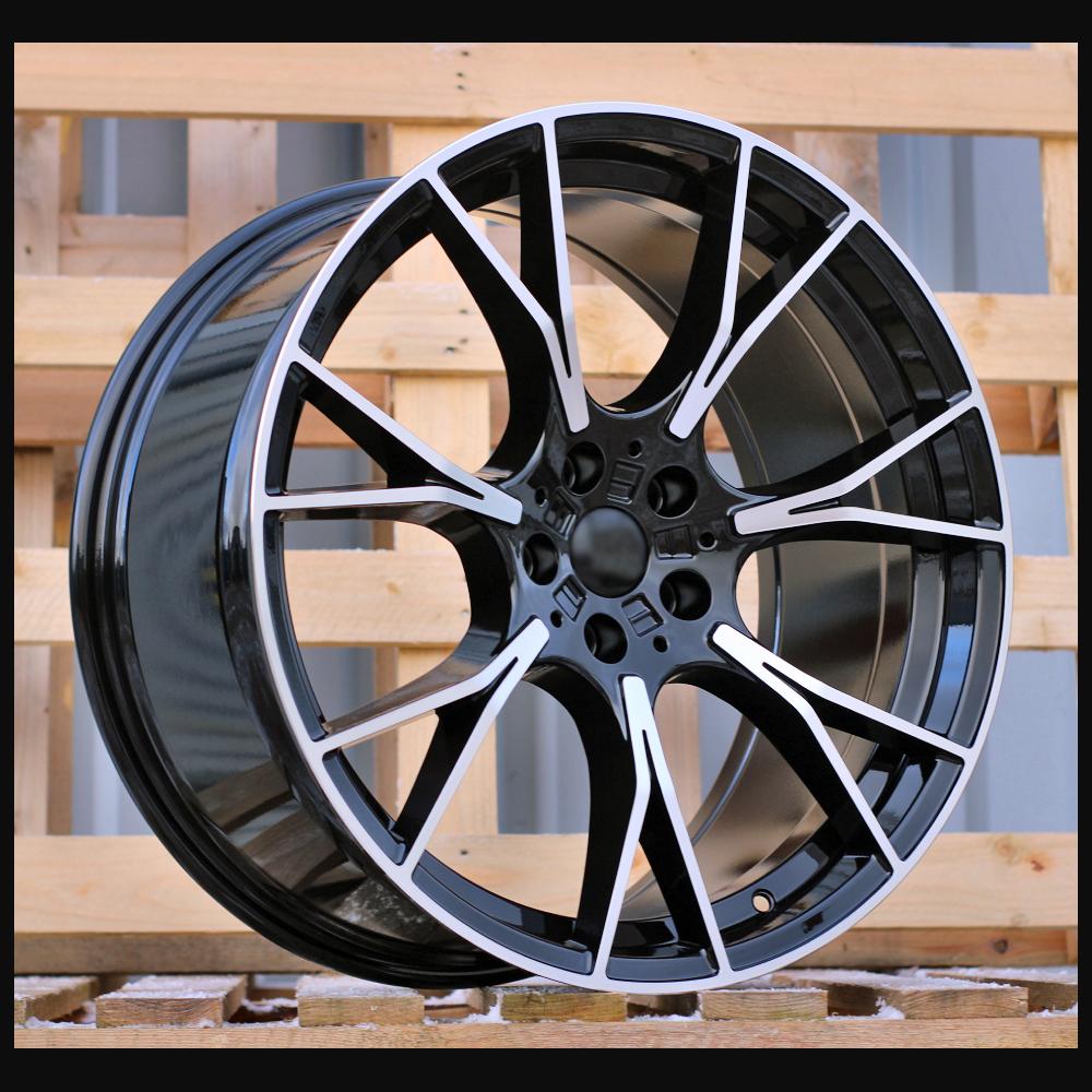 Wheel R19x8.5J  5X112  ET  26  66.6  B1617  (H3217F)  Black Polished (MB)  For BMW  (M)  (HYBRID FORGED Rear+Front)