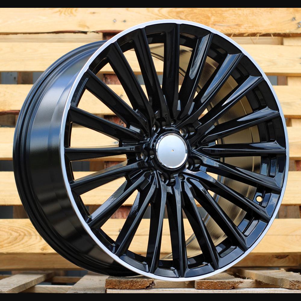 Wheel R19x8J  5X112  ET  45  66.6  B5909  Black+Polished Lip (BLPL)  For MER  (K4+Z7)  ())