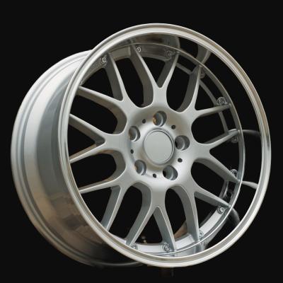 Диск R18x8J  5X120  ET  35  72.6  BY773  Silver+Polished Lip (SP)  For BMW  (Z1)  (Rear+Front)