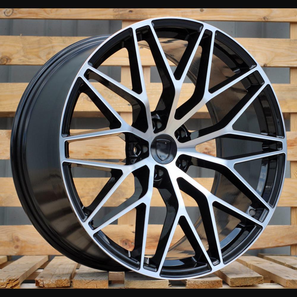 Wheel R21x11J  5X130  ET  58  71.6  FB1705  Black Polished (MB)  For PORCH  (K7)  (FORGED (Rear+Front))