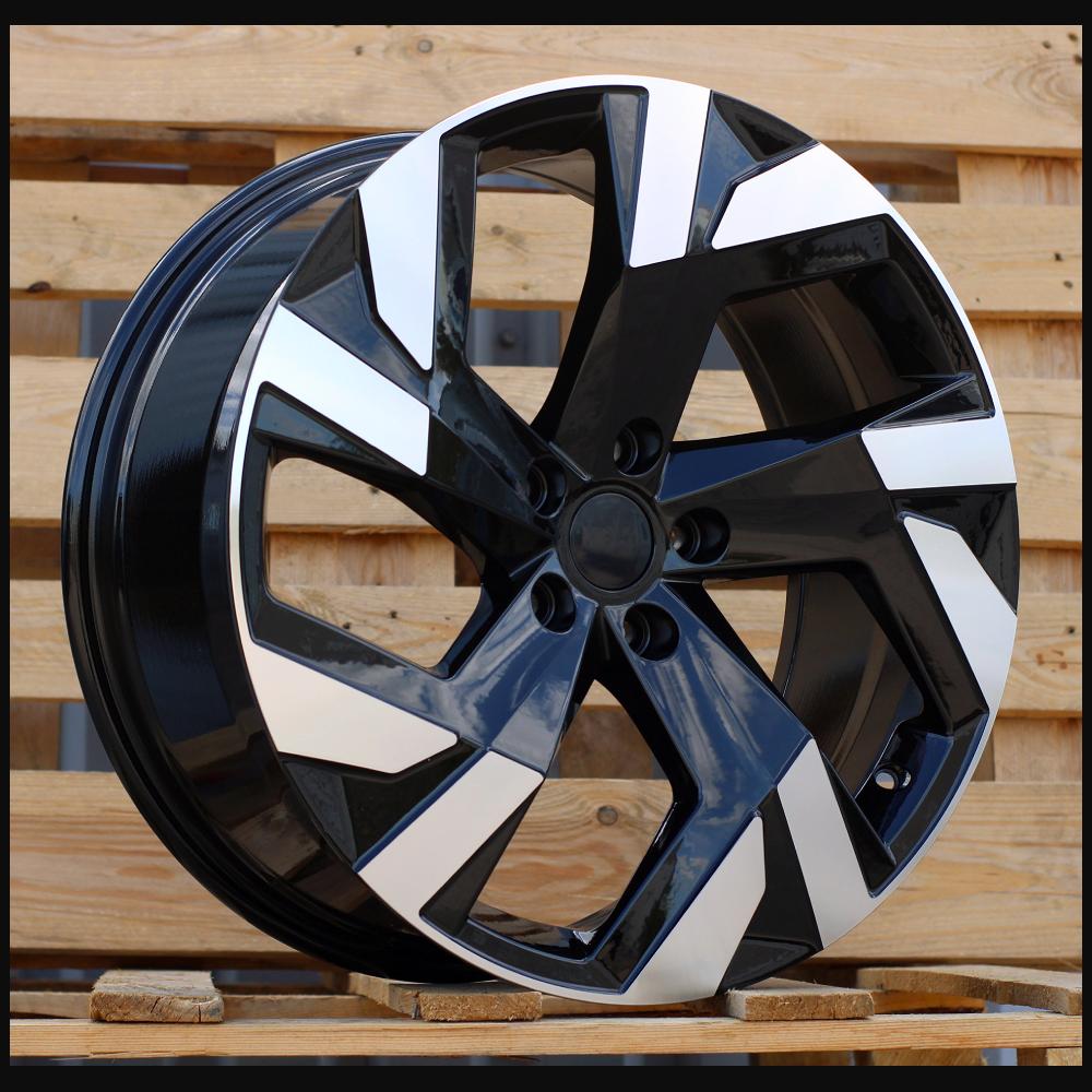 Wheel R19x8J  5X112  ET  40  57.1  FBX230  Black Polished (MB)  For SKODA  (K8)  (HYBRID FORGED)