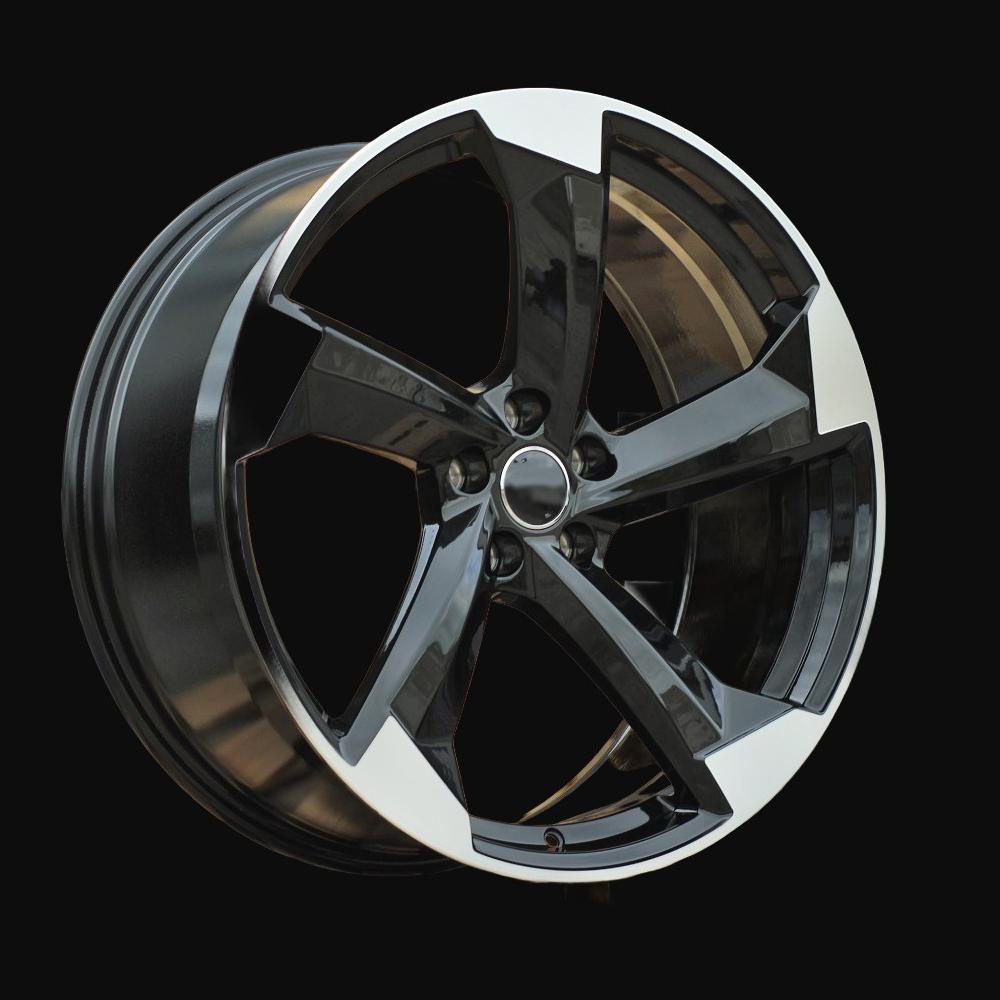 Cerchio R17x7.5J  5X112  ET  40  66.5  H3388F  Black Polished (MB)  For AUD  (M)  (HYBRID FORGED)