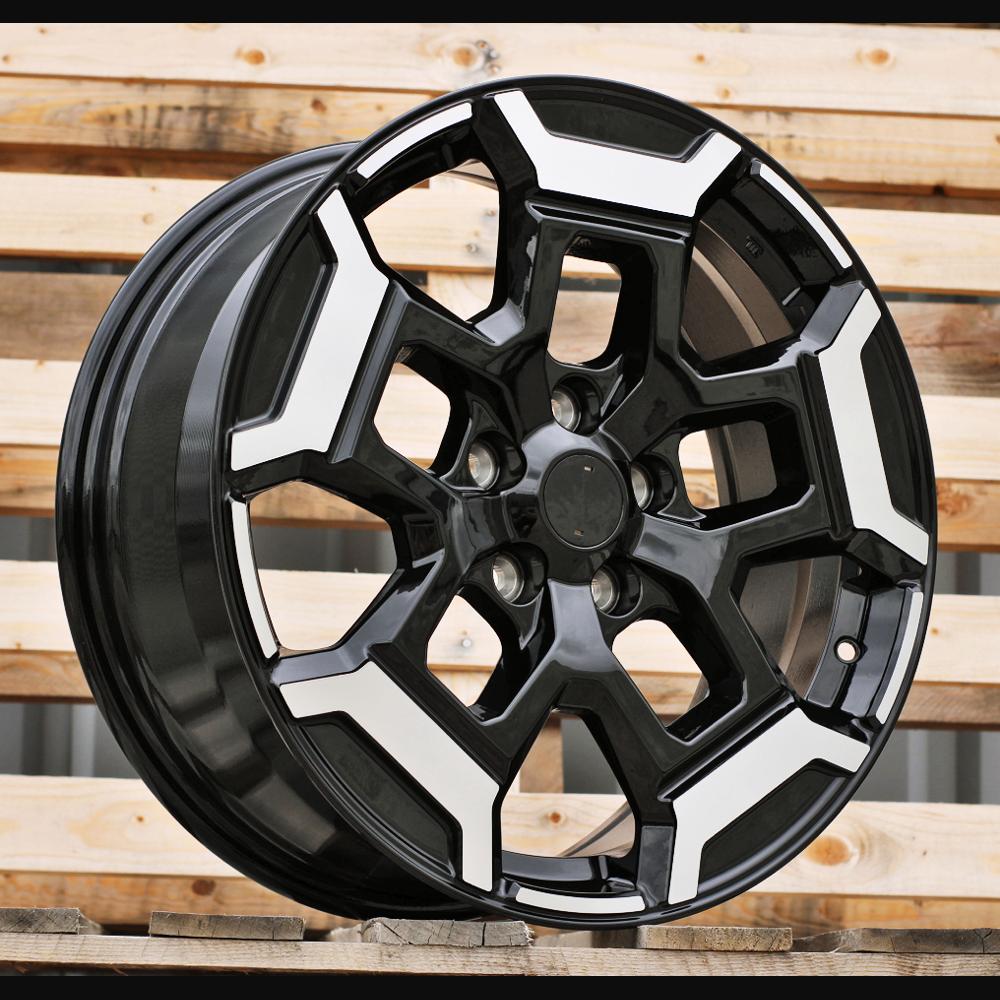 Wheel R18x7.5J  5X114.3  ET  40  66.1  H3527F  Black Polished (MB)  For RACIN  (K7)  (HYBRID FORGED (For Nissan))