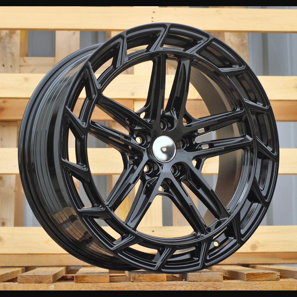 Wheel R20x8.5J  5X108  ET  40  67.1  HF5187  Black (BL)  For RACIN  (Z3)  (HYBRID FORGED Vossen Style)