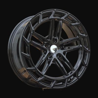 Cerchio R20x8.5J  5X108  ET  40  67.1  HF5187  Black (BL)  For RACIN  (Z3)  (HYBRID FORGED Vossen Style)