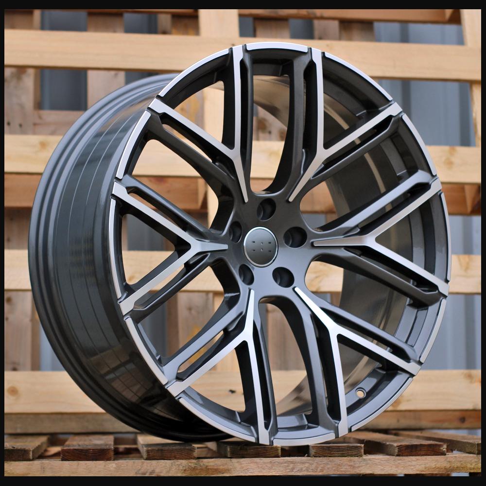 Wheel R22x10J  5X112  ET  18  66.5  HF736  Grey Polished (MG)  For AUD  (Z5)  (HYBRID FORGED New Model)