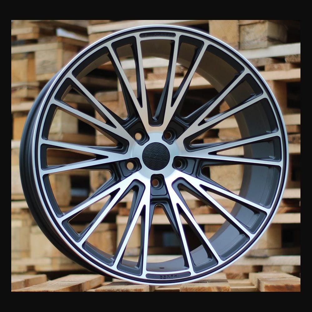 Wheel R20x8.5J  5X112  ET  26  66.6  HX040  Black Polished Half Matt+Powder Coating (MBHMPC)  For HAXER  (P1)  ())