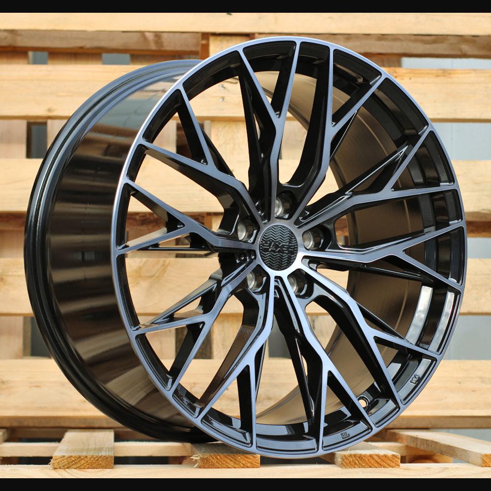 Wheel R20x9.5J  5X112  ET  38  66.6  HX042  (IN0387)  Black+Tinted Face (BLTF)  For HAXER  (K7+Z6+M)  (Front+Rear)