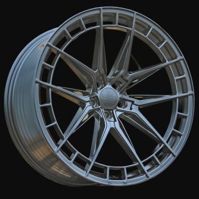Ratlankis R22x9J  5X112  ET  30  66.5  HX046F  Black Half Matt (BLHM)  For HAXER  (A)  (HYBRID FORGED Rear+Front)
