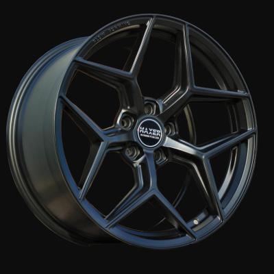 Ratlankis R19x8.5J  5X112  ET  40  66.6  HX04F  Black Half Matt (BLHM)  For HAXER  (Z7)  (HYBRID FORGED (Front+Rear))