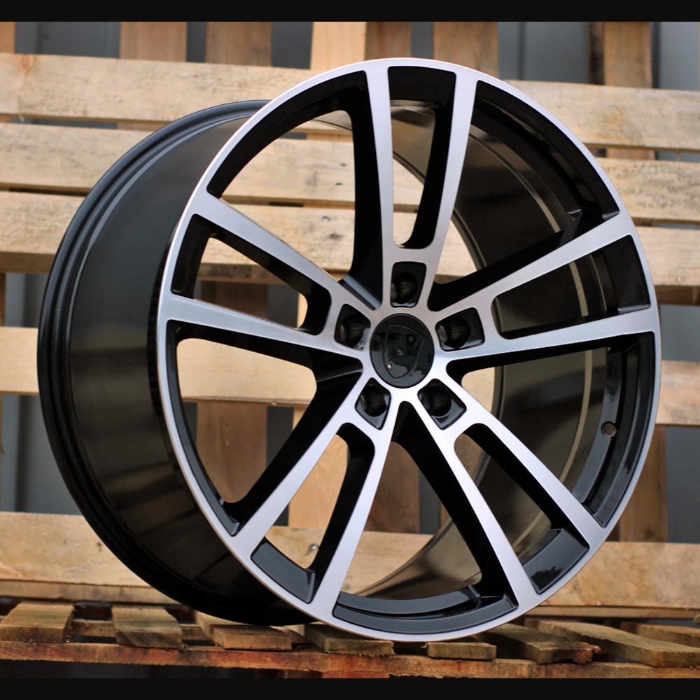 Wheel R22x11.5J  5X130  ET  61  71.6  I3081F  Black Polished (MB)  For PORCH  (Z5)  (HYBRID FORGED Rear+Front)