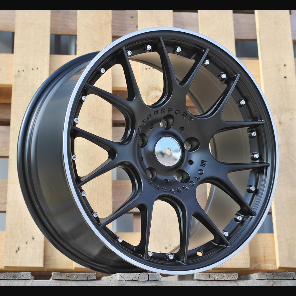 Wheel R18x8.5J  5X120  ET  37  72.6  IN0278  Black Half Matt+Polished Lip (BLHMPL)  For RACIN  (Z7+Z5)  (BBS Motorsport Style)