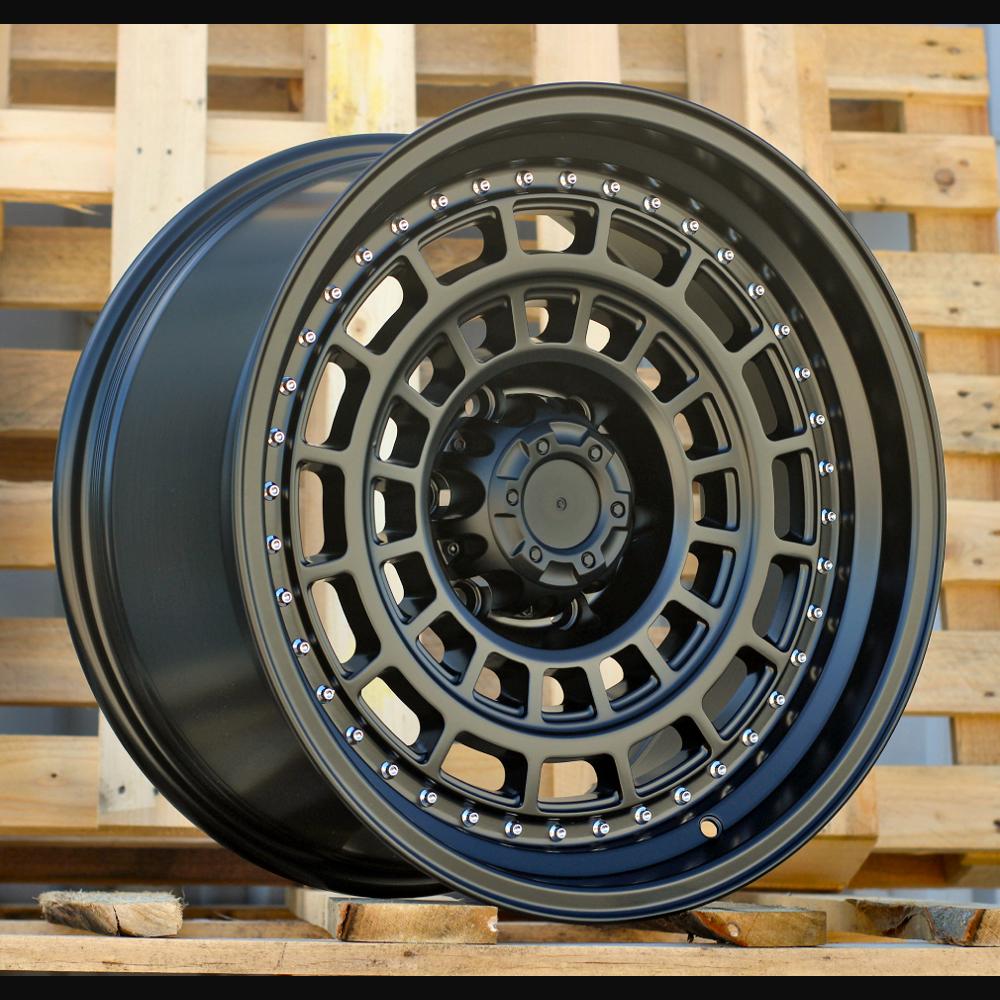 Wheel R18x9J  6X139.7  ET  0  110.1  JT221  Black Polished (MB)  For 4X4  (K3)  (Rivets)