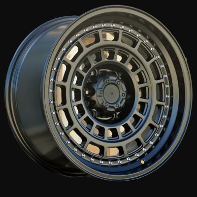 Felge R18x9J  6X139.7  ET  0  110.1  JT221  Black Polished (MB)  For 4X4  (K3)  (Rivets)