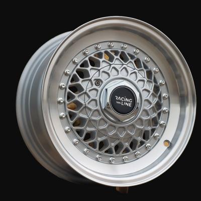 Cerchio R13x6J  8X100/114.3  ET  25  67.1  L1143  Silver+Polished Lip (SP)  For RACIN  (R)  (BBS Style)