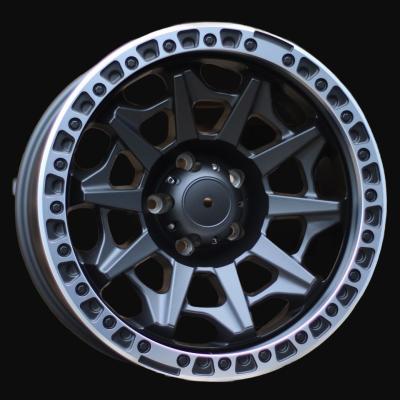 Cerchio R18x9J  5X139.7  ET  M12  110.1  L2174  Black Half Matt+Polished Lip (BLHMPL)  For 4X4  (K3)