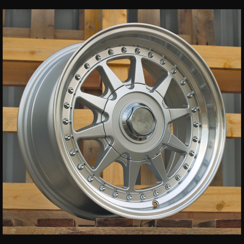 Wheel R15x7J  4X100  ET  25  57.1  LU920  Silver+Polished Lip (SP)  For RACIN  (P1)