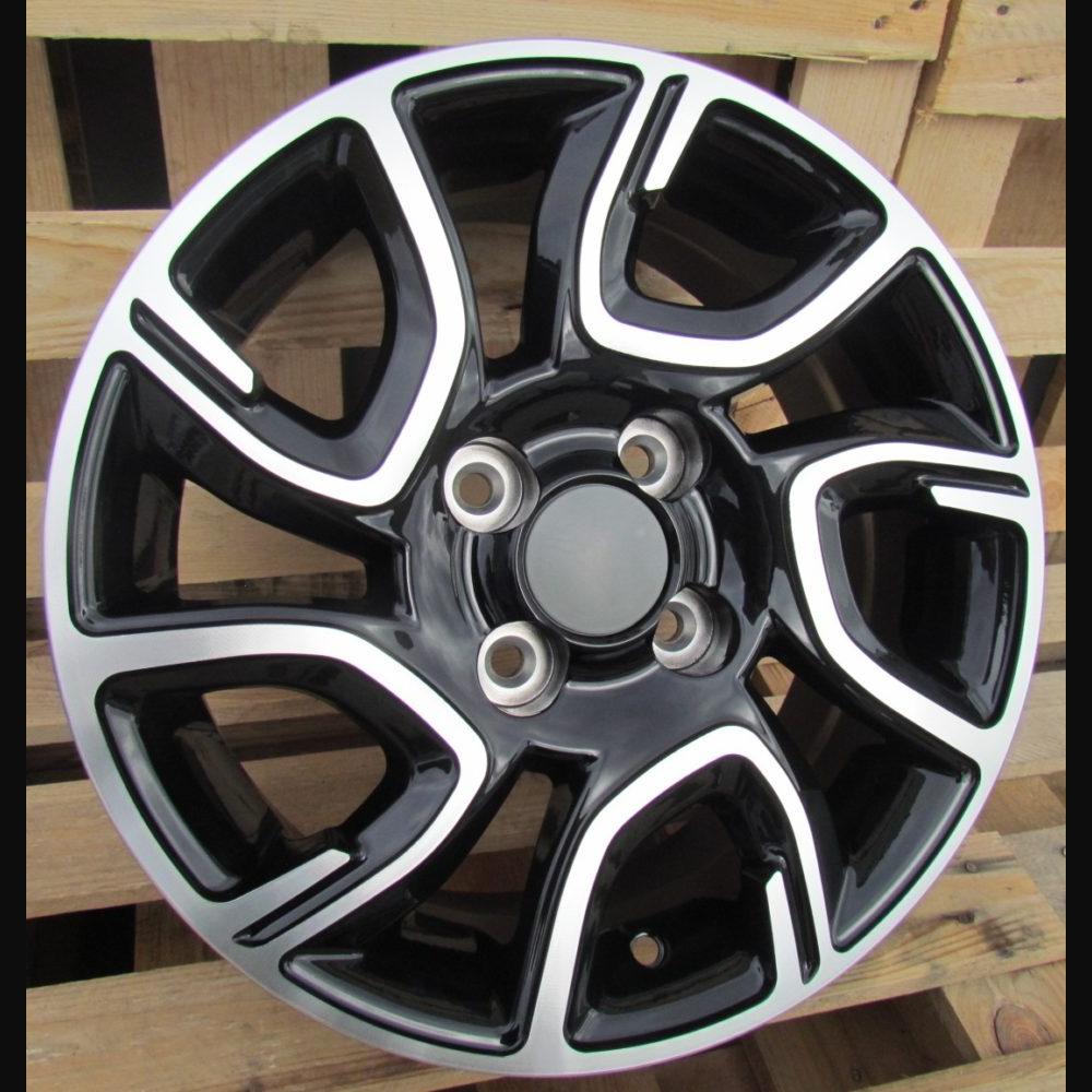 Wheel R14x6J  4X100  ET  35  54.1  XE186  Black Polished (MB)  For KIA  (R)