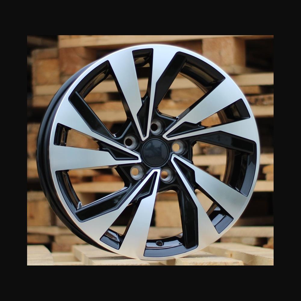 Wheel R15x6J  5X100  ET  40  57.1  XE277  Black Polished (MB)  For VW  (P1)